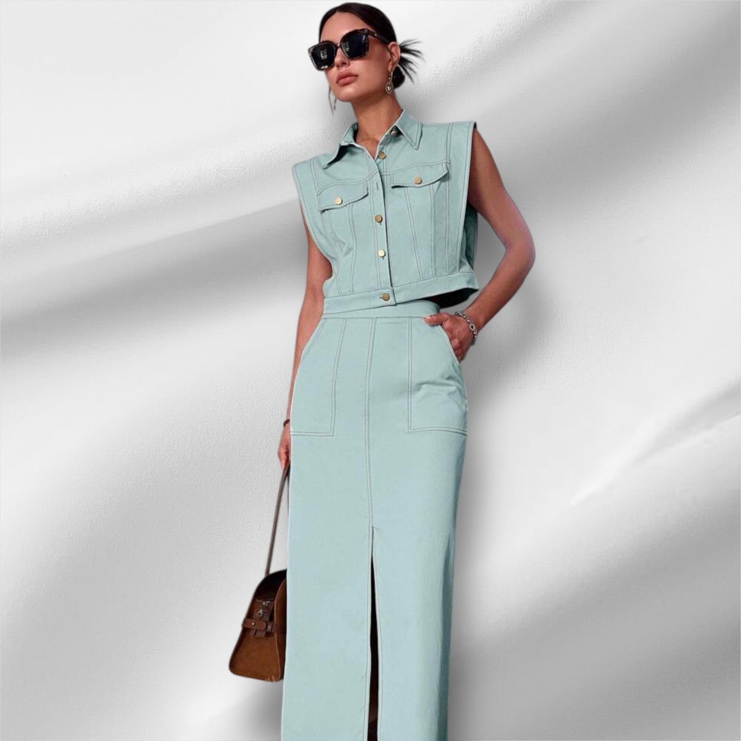 Light Blue stiched set 10 mayo