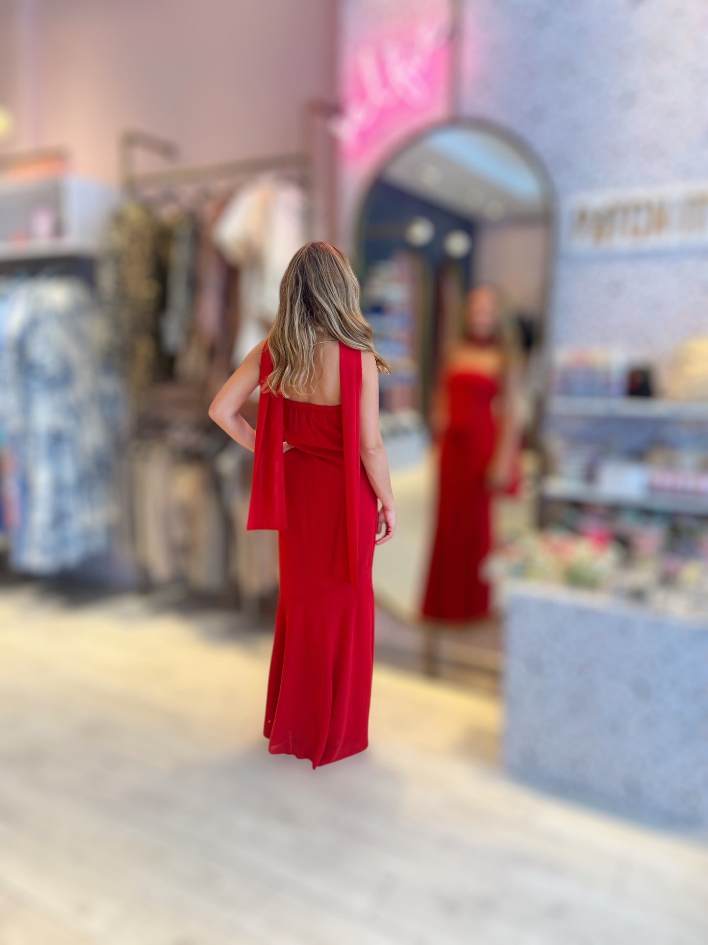 Red chocker Dress