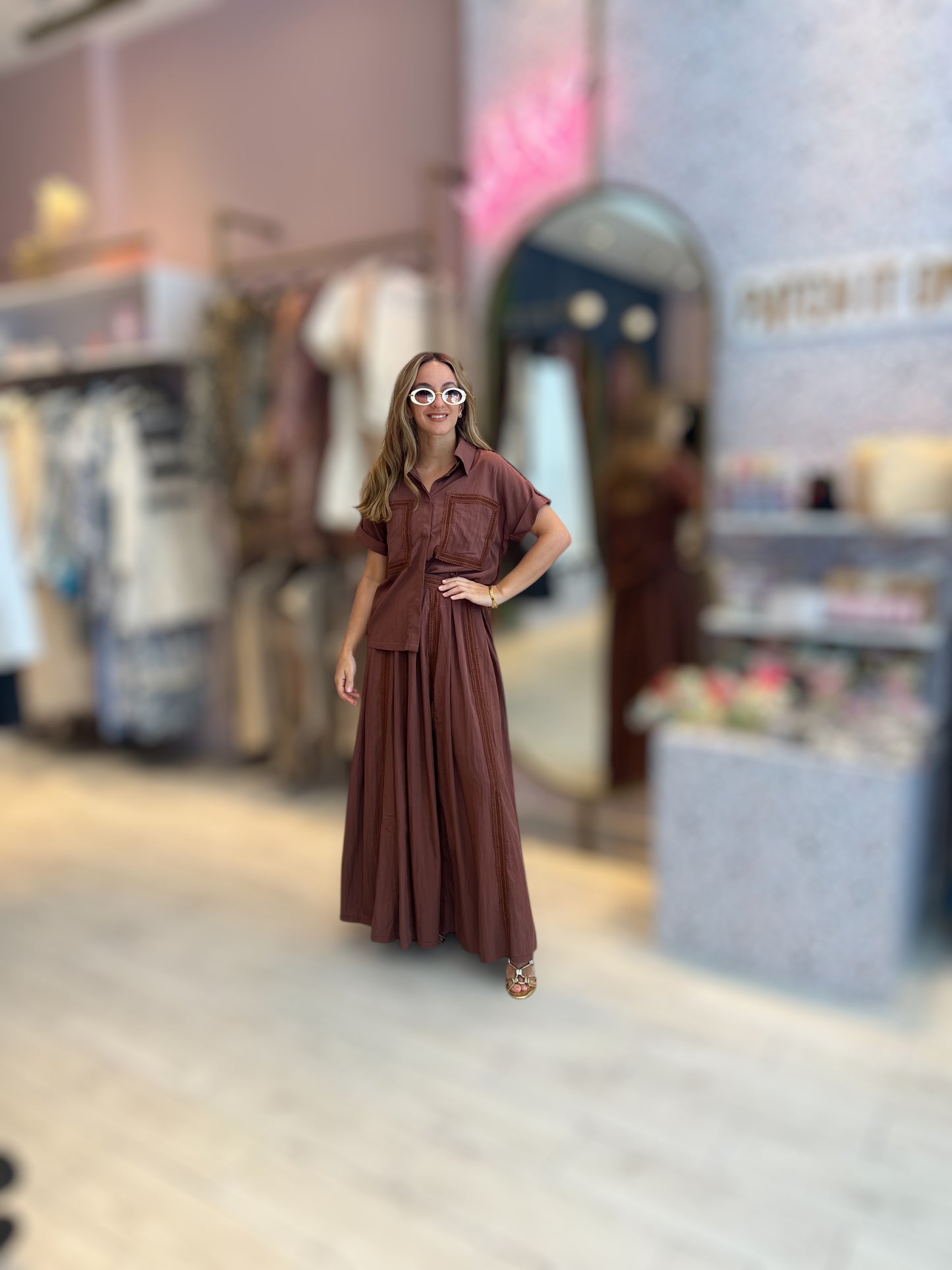 Brown maxi set