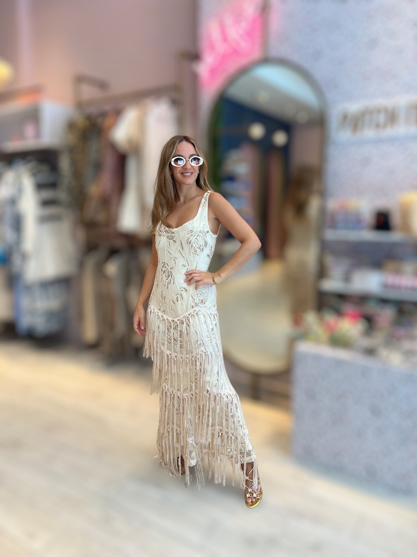 Bella luxury Fringed Dress