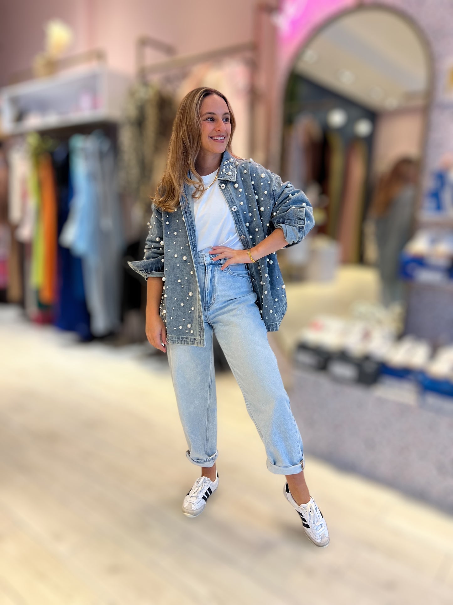 Denim pearl shirt