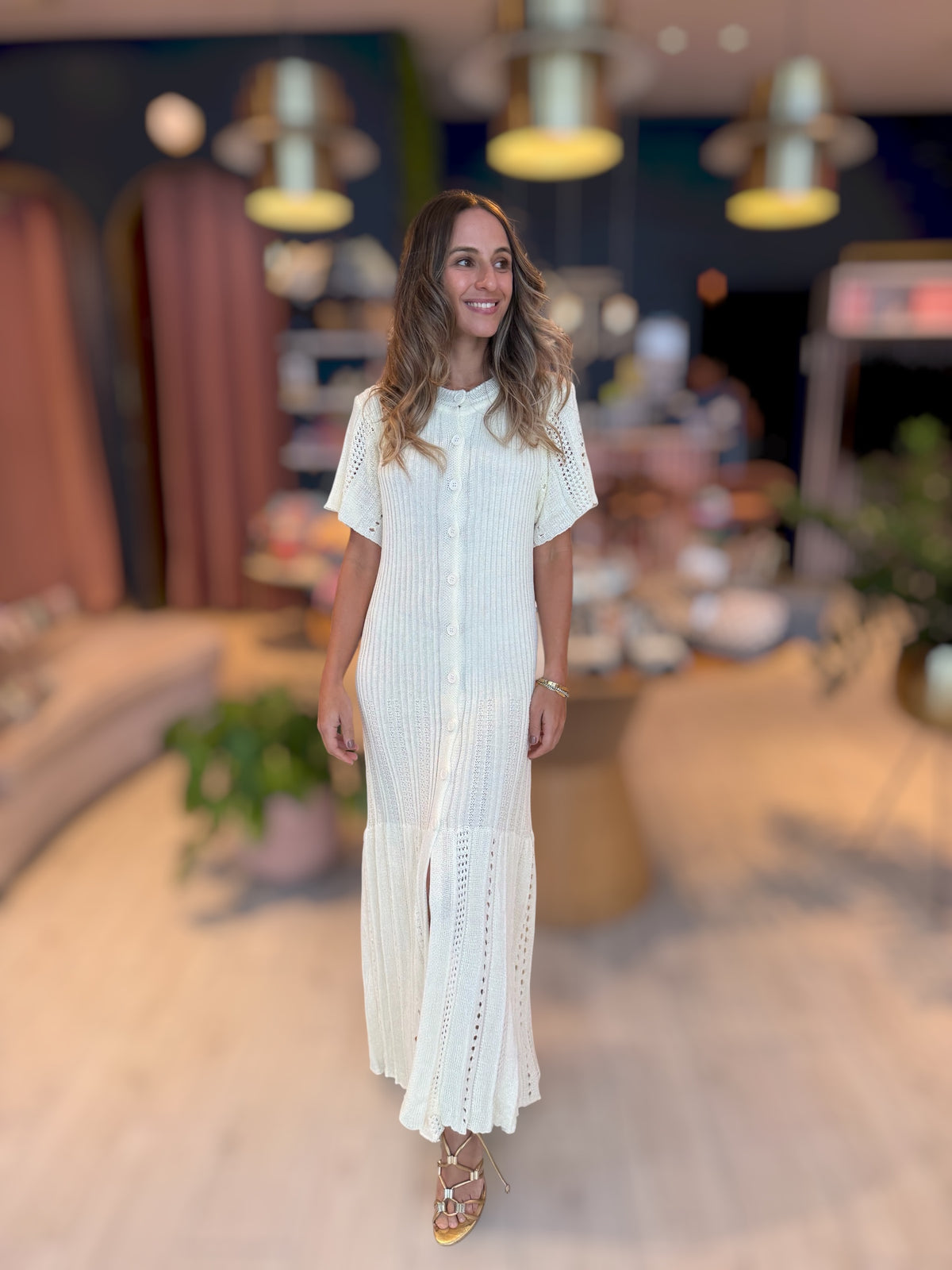 Ivory Croche Positano Dress