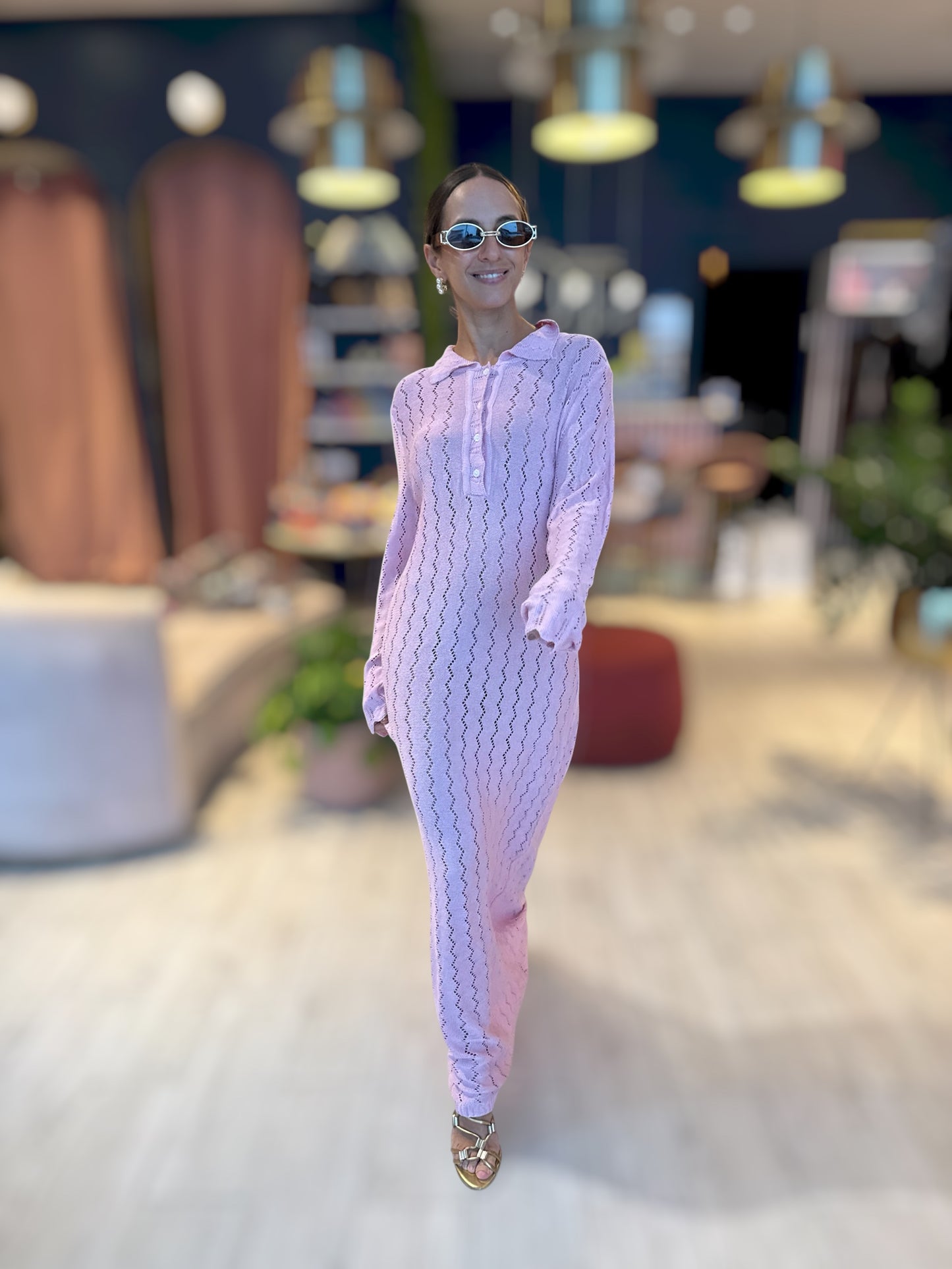 Pink croché Dress