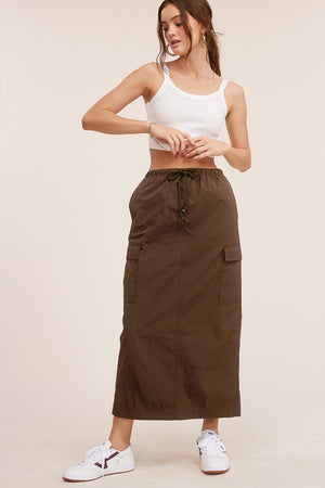 Santorini olive skirt