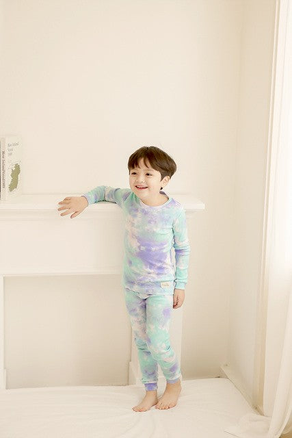 Blue mint & sky tie dye pj