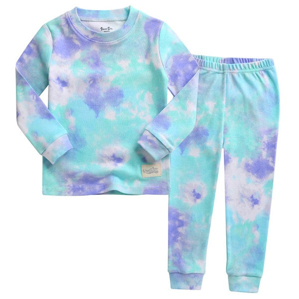 Blue mint & sky tie dye pj