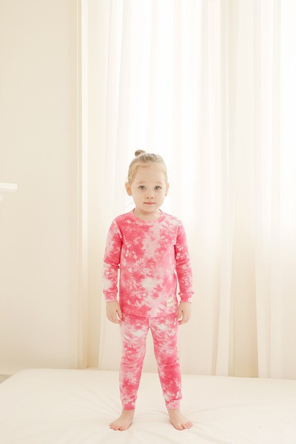 Hot pink tie dye pj