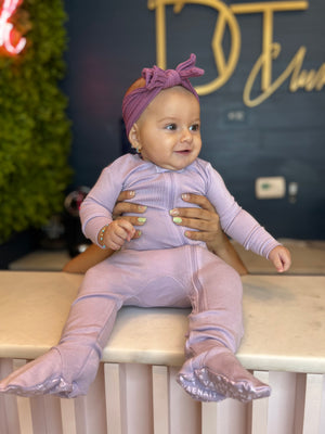 Lavender Baby footie