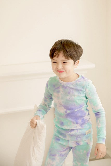 Blue mint & sky tie dye pj