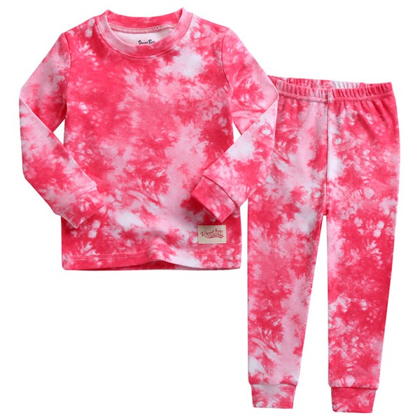 Hot pink tie dye pj