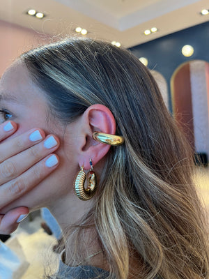 Gold big ear cuff