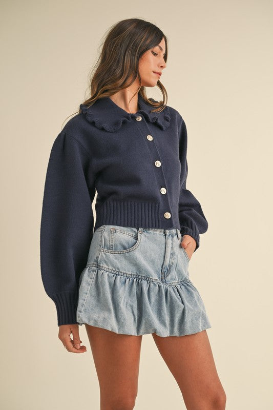 Denim bubble skirt