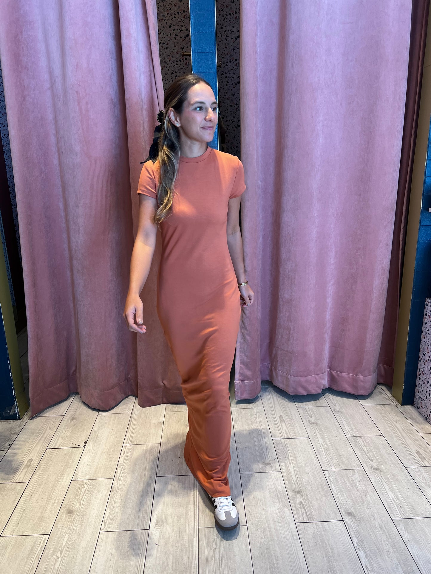 Orange tshirt dress