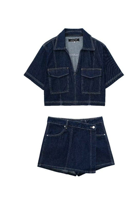 Denim skort set 6 oct