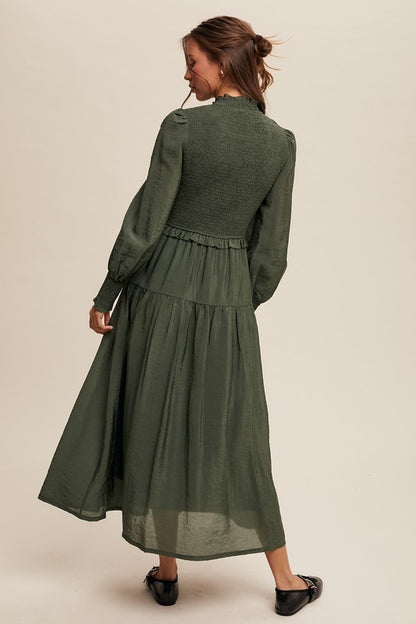 Deep green Alana’s maxi dress 8 oct