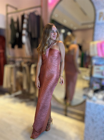 Gold rose Gia’s Fringed Dress 29 marzo