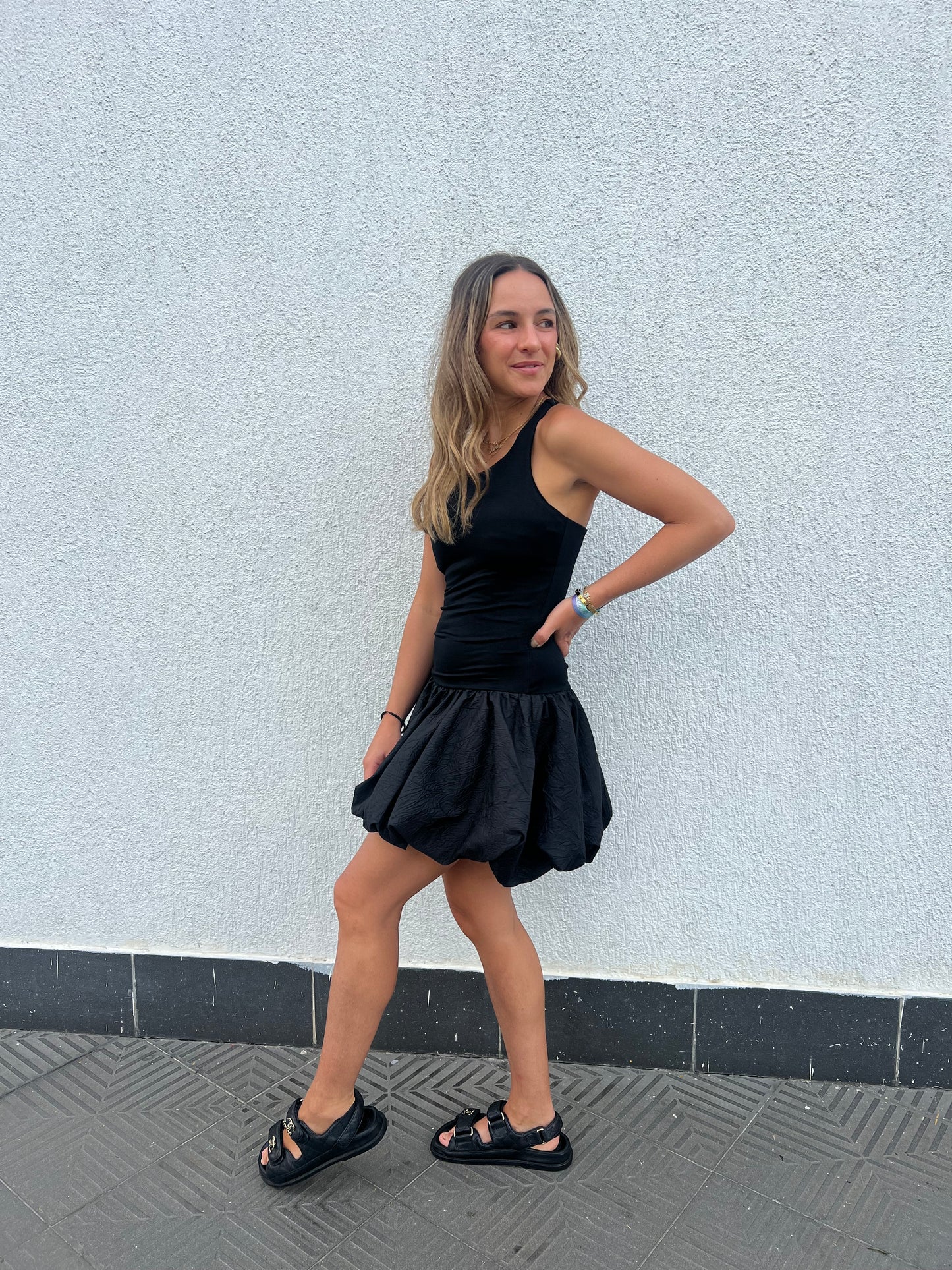 Black bubble dress