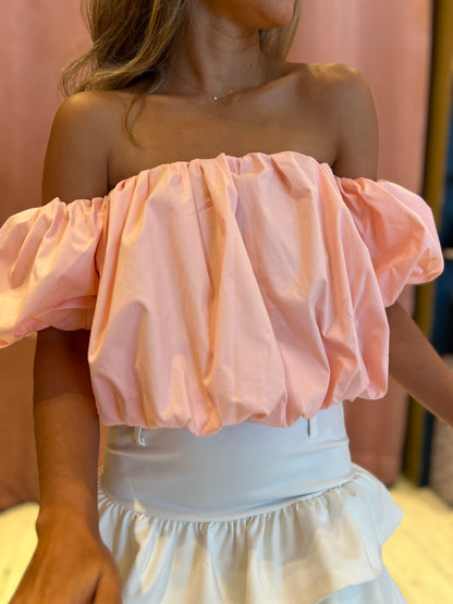 Pink off shoulder top