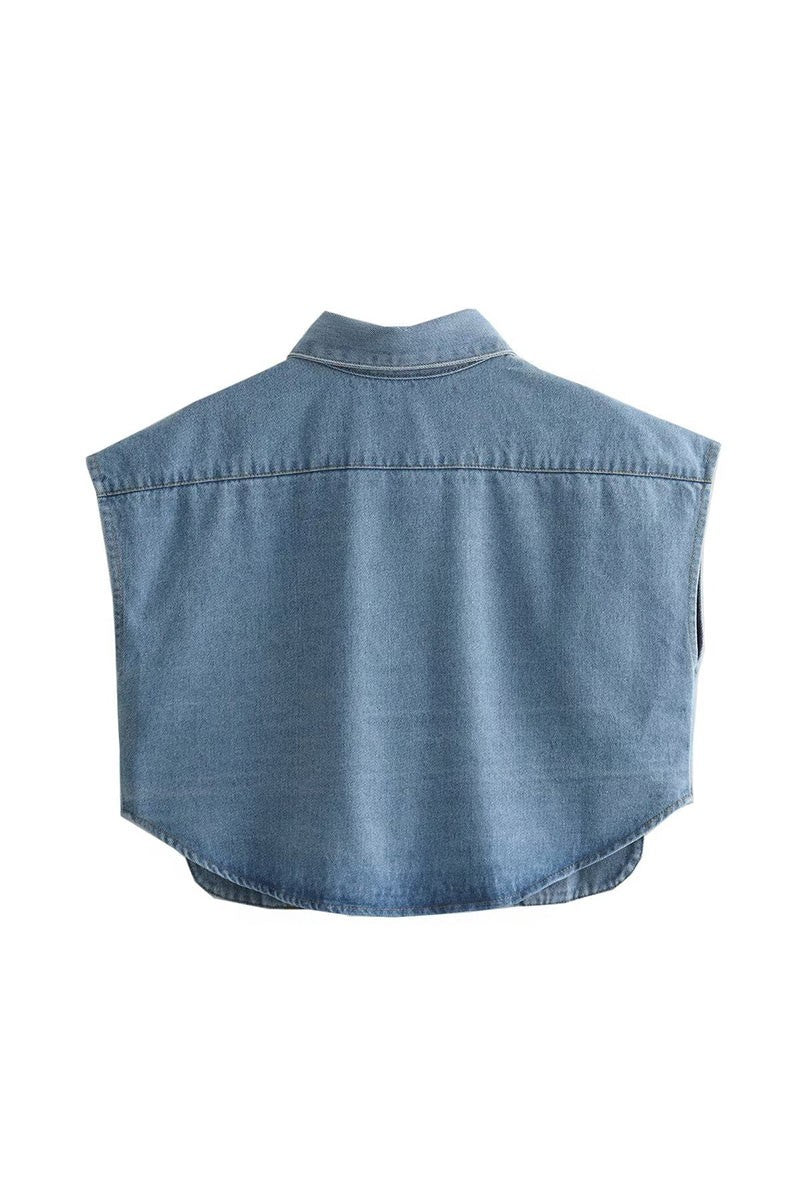 Light denim vest