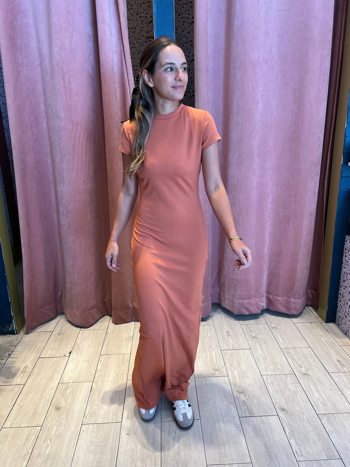 Orange tshirt dress