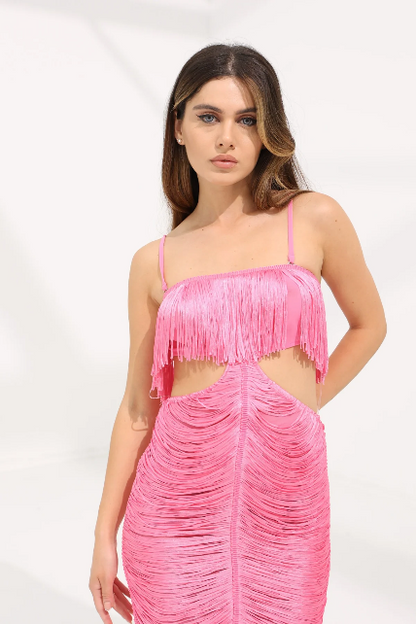 Pink Fringed Dress 18 enero