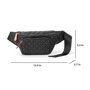 Quilted nylon fanny pack