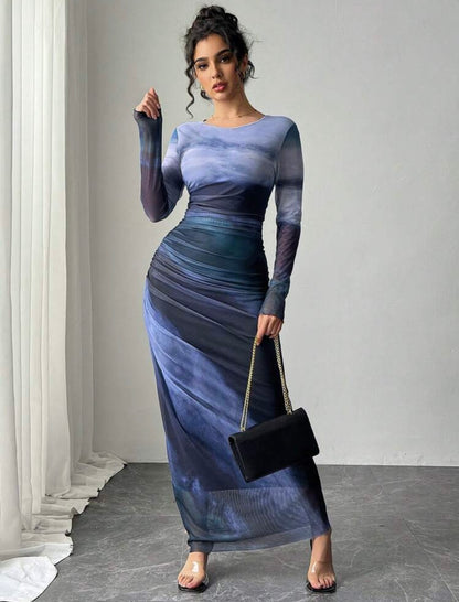 Zahara Navy Dress