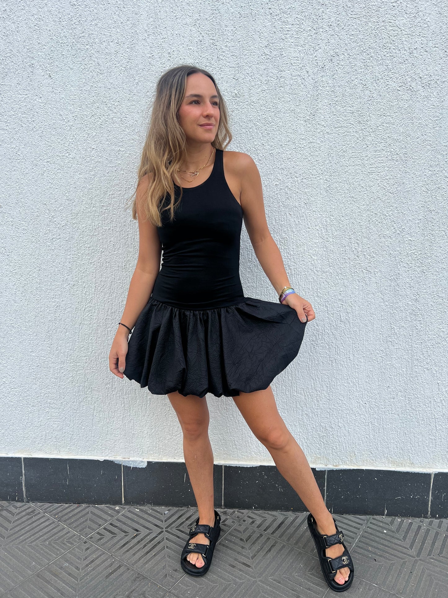 Black bubble dress