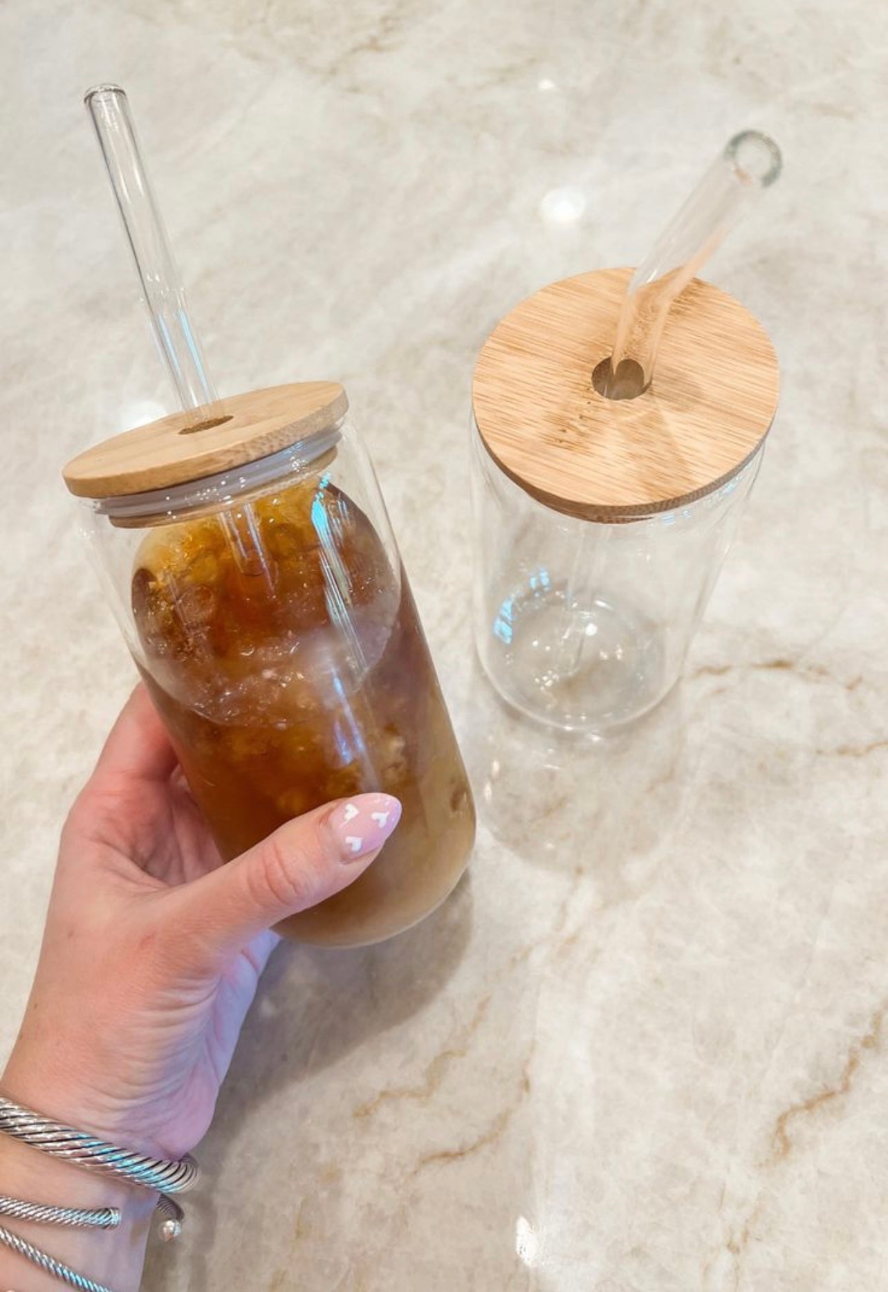 Aesthetic iced coffee tumblers