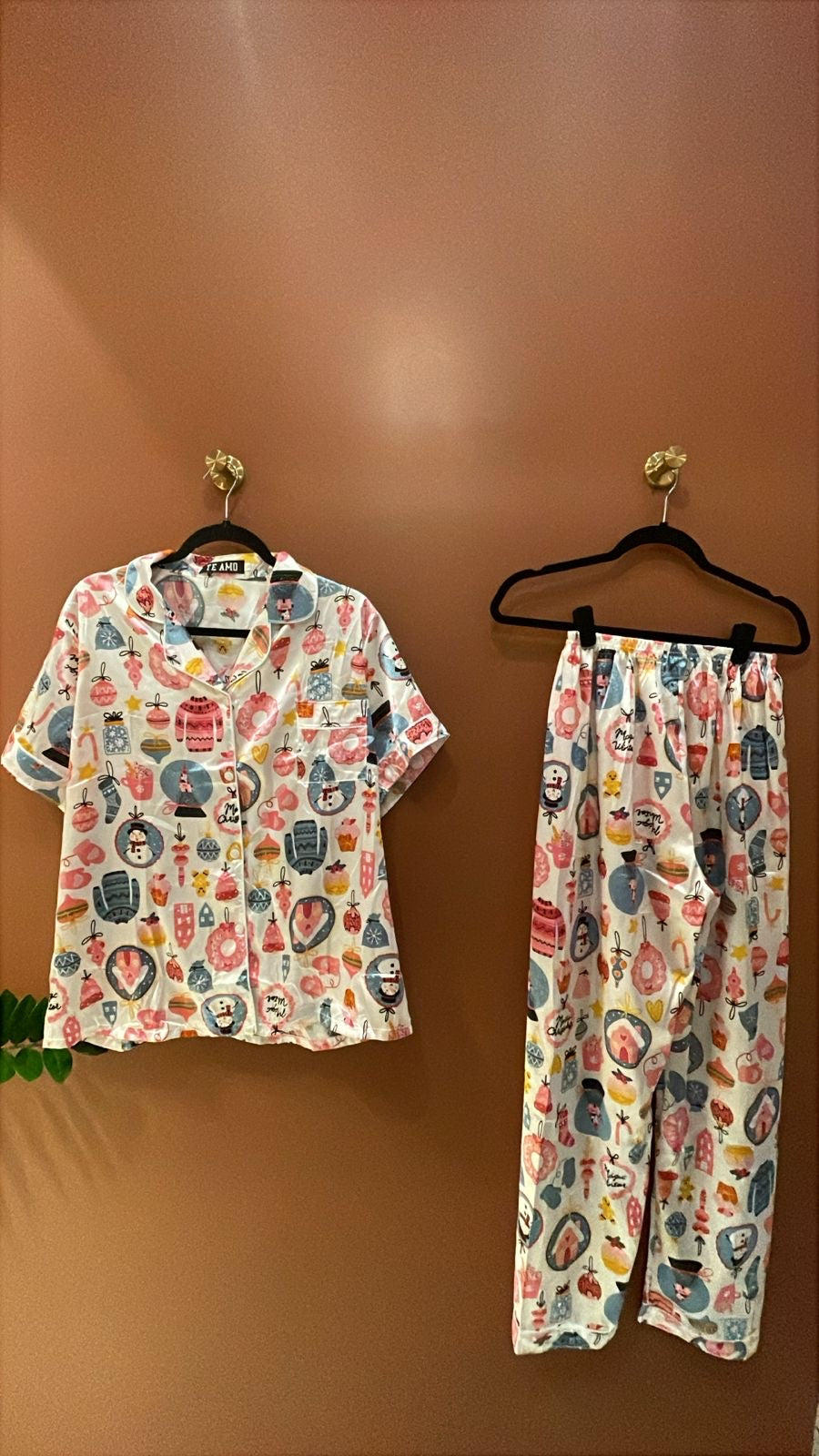 White Christmas pijama talla 10