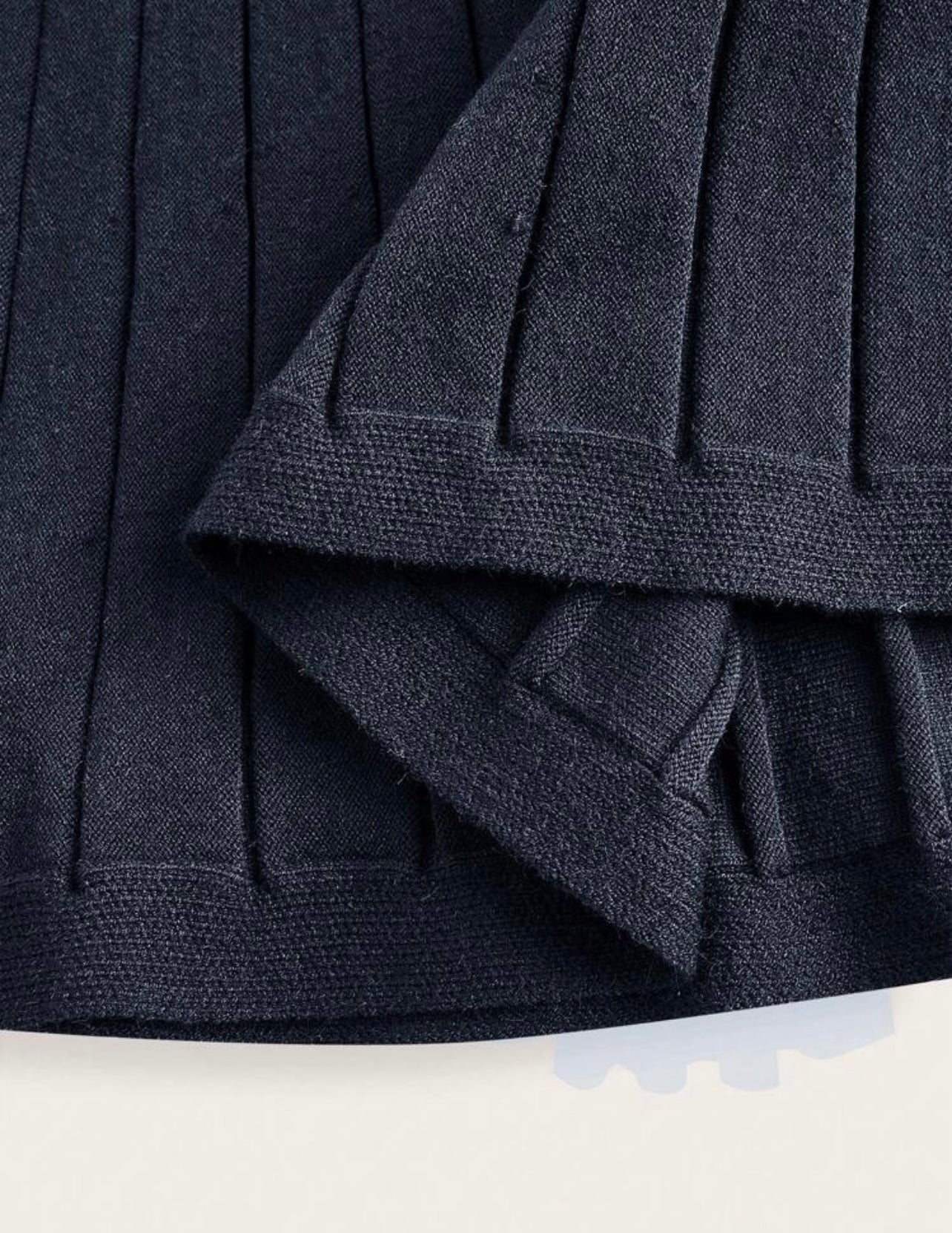 Navy ribbed skirt set 18 marzo