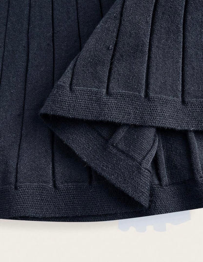 Navy ribbed skirt set 18 marzo