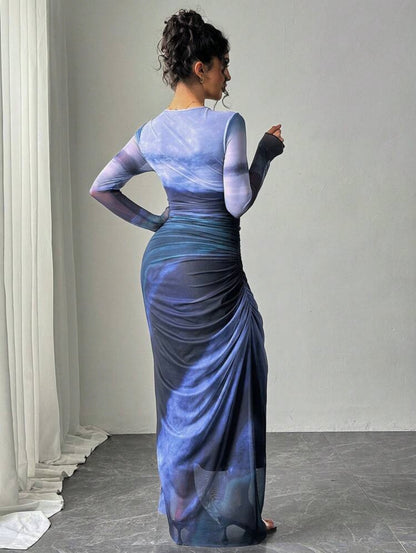 Zahara Navy Dress