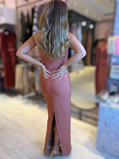 Gold rose Gia’s Fringed Dress 29 marzo