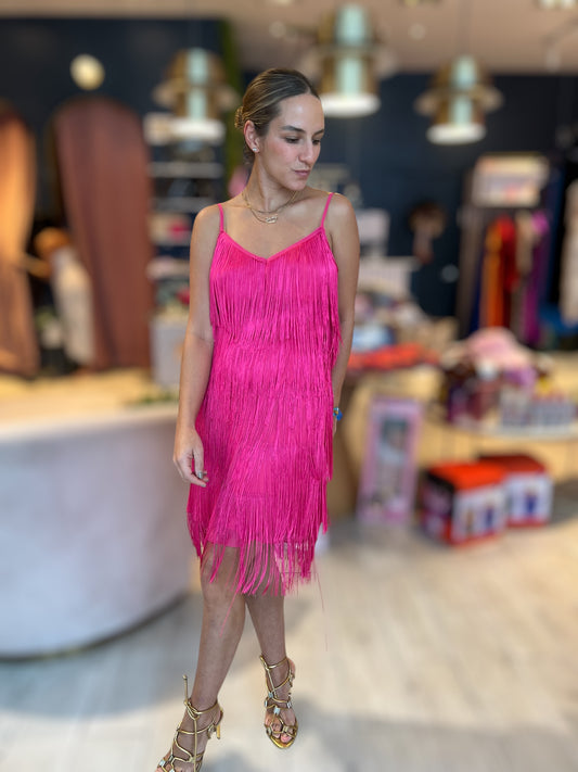 Pink Fringed Dress