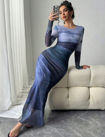 Zahara Navy Dress