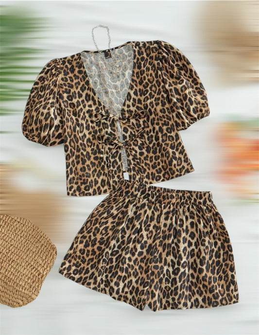 Leopard summer shorts set 28 nov