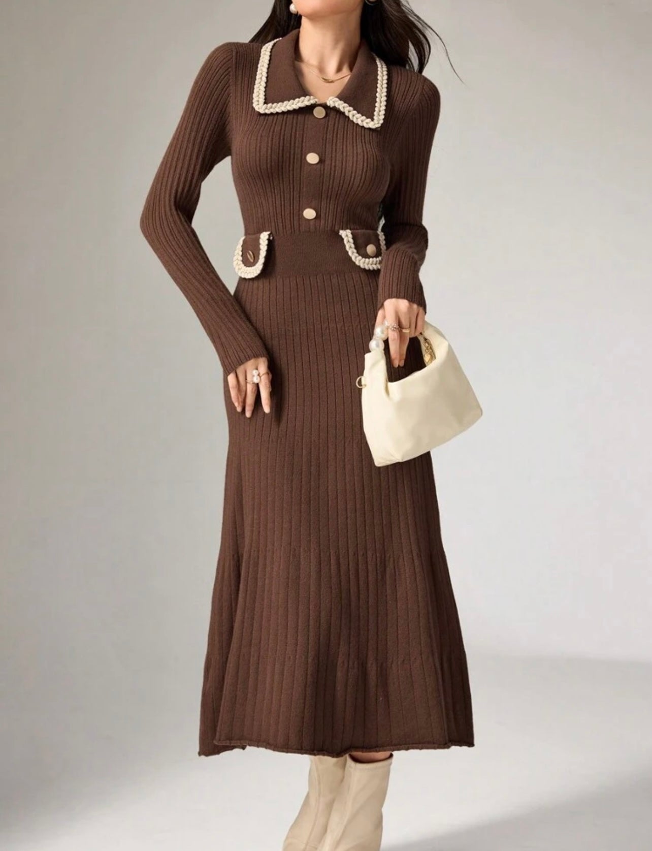 Aesthetic ribbed dress
