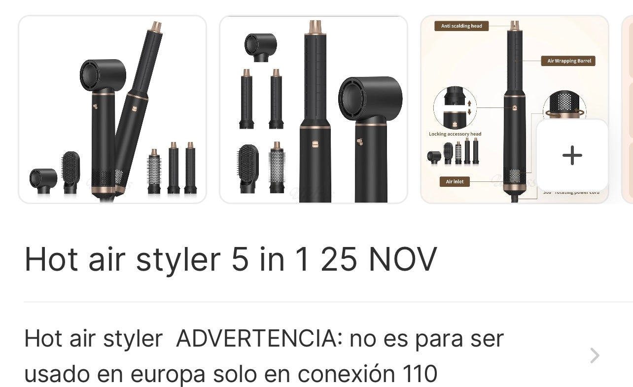 Hot air styler 5 in 1 25 NOV