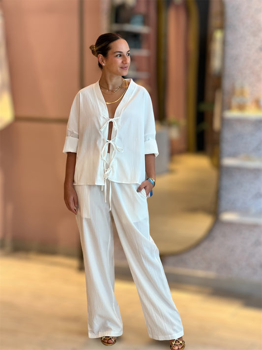 Linen summer pants set