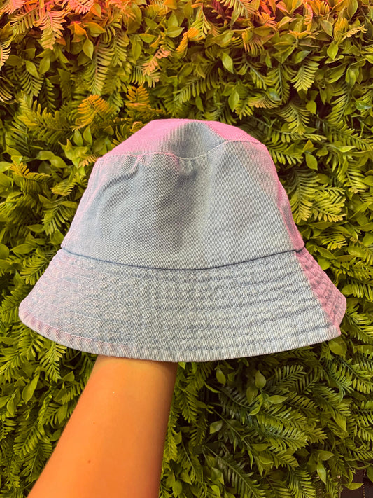 Light denim bucket hat