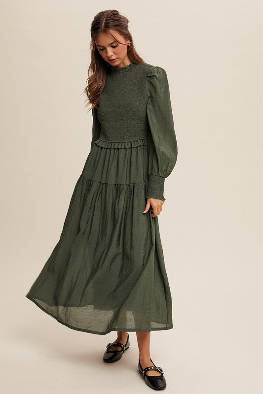 Deep green Alana’s maxi dress 8 oct