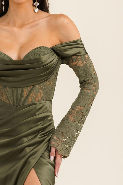 Olive corsett dress