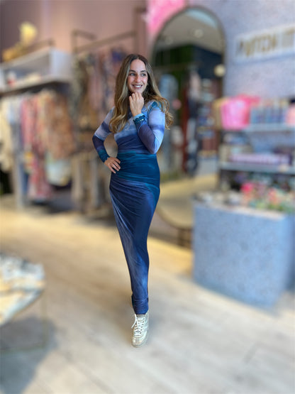 Zahara Navy Dress