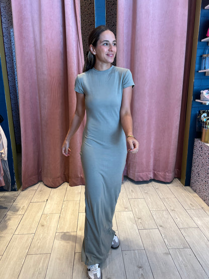 Dusty mint tshirt dress