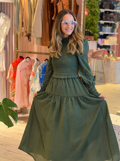 Deep green Alana’s maxi dress