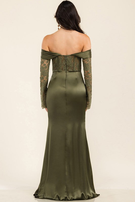 Olive corsett dress