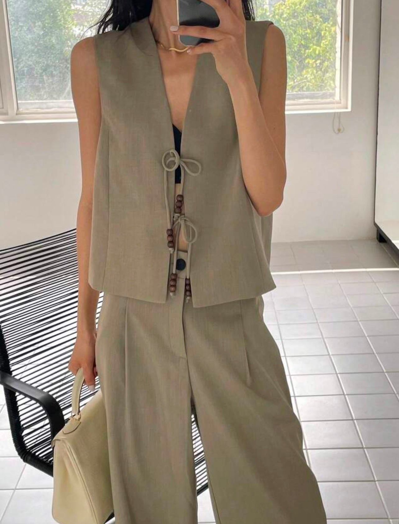 Aesthetic pant & Vest set