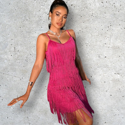 Pink Fringed Dress