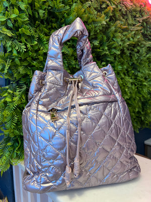 Lavender metalic backpack